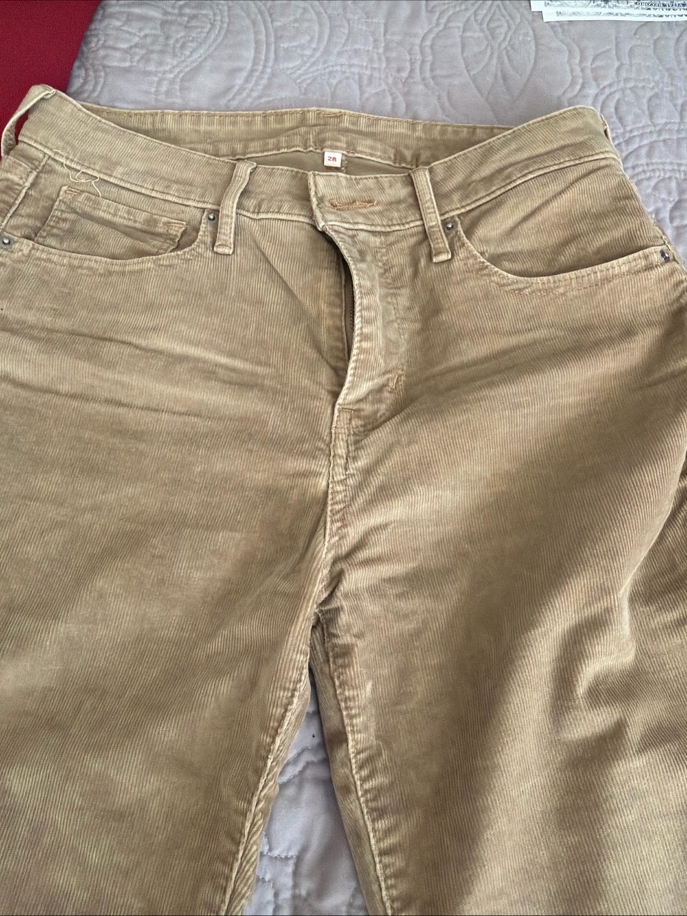 Women’s Levi brand Beige Flared corduroy jeans size 28 - Picture 3 of 8
